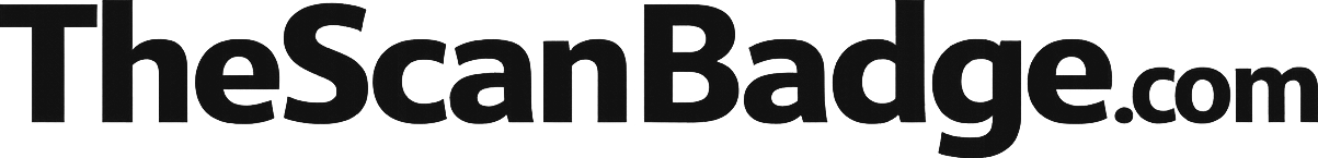 TheScanBadge logo, black