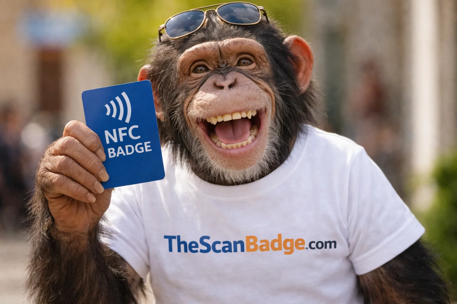 Monkey with NFC Badge